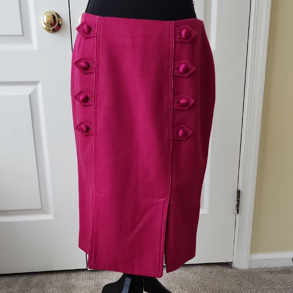 Vintage Yves Saint Laurent Wool Pencil Skirt